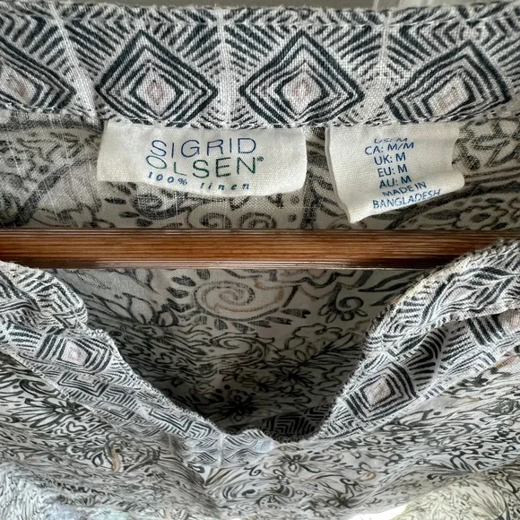 Sigrid Olsen Floral Paisley Linen Tunic - Picture 7 of 7